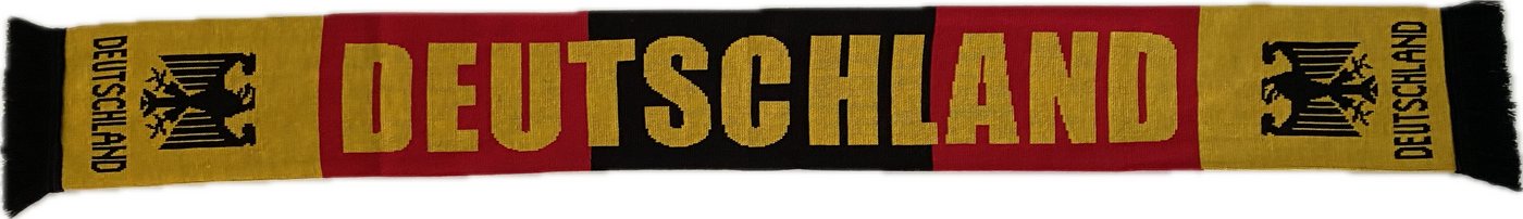 HUVOTEX Strickschal Deutschland Fanschal Deutschlandschal gestrickt, (1-St), Gestrickter Fanschal von HUVOTEX