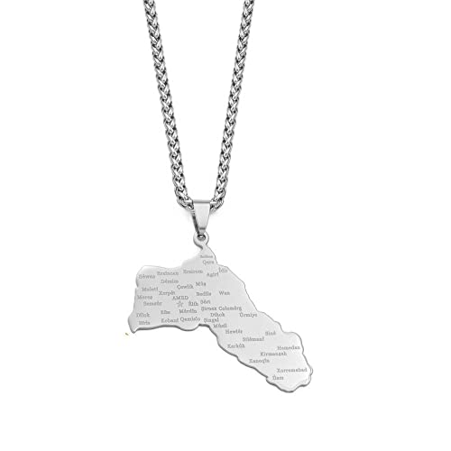 Halskette Damen - Big Size Charms Kurdistan Anhänger Halsketten Damen Herren, Kurdischer Schmuck, Verstellbare Kette, Ethnische Region, Mode, Hiphop, Einzigartiges Personalisiertes Party-Accessoire Halskette Damen - Big Size Charms Kurdistan Anhänger Halsketten Damen Herren, Kurdischer Schmuck, Verstellbare Kette, Ethnische Region, Mode, Hiphop, Einzigartiges Personalisiertes Party-Accessoire von HUWAIYUNDONG