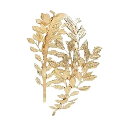 Braut Kopfschmuck Glänzend Hochzeit Haarkamm Blatt Zweig Stirnband Krone for Schmuck Für Damen Hochzeit(Gold style A) von HUWOYG