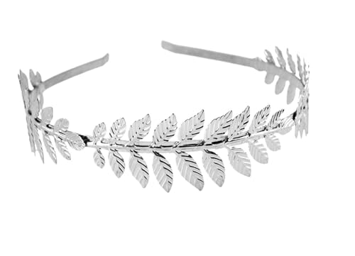 Braut Kopfschmuck Glänzend Hochzeit Haarkamm Blatt Zweig Stirnband Krone for Schmuck Für Damen Hochzeit(Silver style E) von HUWOYG