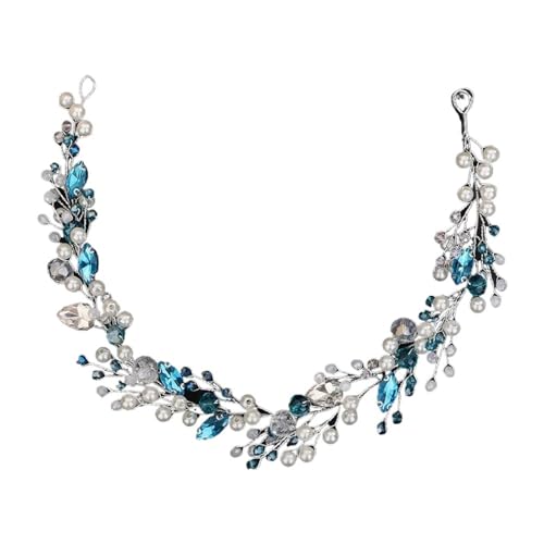 Braut Perlen Stirnband Hochzeit Haarschmuck Kristall Kopfschmuck for Frauen Party Kopfschmuck Für Damen Hochzeit von HUWOYG