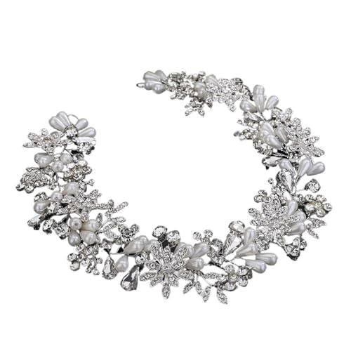 Braut Stirnband handgemachte Perle Party Kopfschmuck Hochzeit Haarschmuck Frauen Tiaras trendigen Kopfschmuck Für Damen Hochzeit von HUWOYG