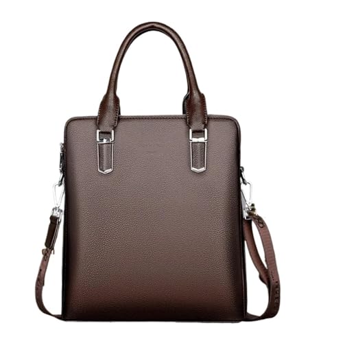 Echtes Leder Business herren Aktentasche Männliche Aktentasche Schulter Tasche Männer Messenger Tasche Tote Computer Taschen Für Reisen, Geschäft(Brown B) von HUWOYG