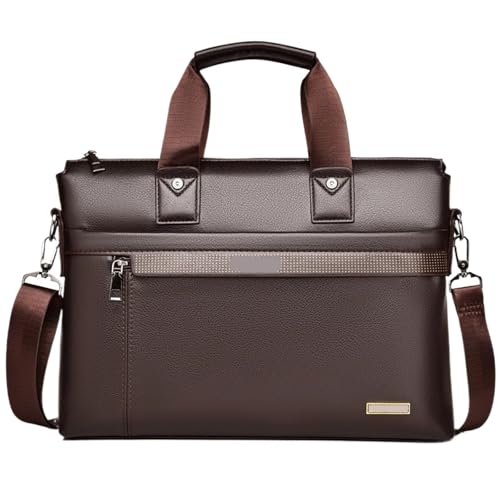 HUWOYG Männer Aktentasche Tasche Business PU Leder Schulter Messenger Taschen Büro Handtasche A4 Dokument Laptop Tasche Für Reisen, Geschäft von HUWOYG