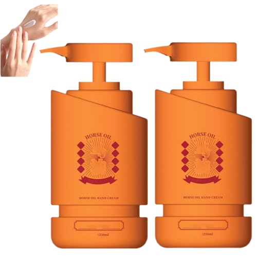 Feuchtigkeitsspendende Handcreme mit Pferdeöl gegen Austrocknen, Pferdeölcreme, Handreparaturcreme mit Pferdeöl, feuchtigkeitsspendende Handcreme mit Pferdeöl, langanhaltend feuchtigkeitsspendend, er von HUWXOP
