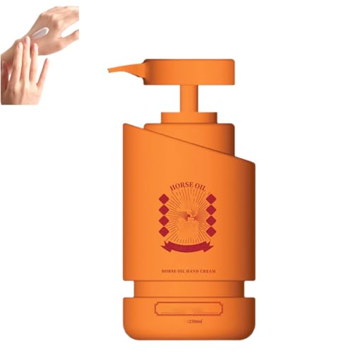 Feuchtigkeitsspendende Handcreme mit Pferdeöl gegen Austrocknen, Pferdeölcreme, Handreparaturcreme mit Pferdeöl, feuchtigkeitsspendende Handcreme mit Pferdeöl, langanhaltend feuchtigkeitsspendend, er von HUWXOP