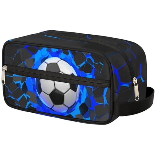 HUXINO Kinder-Kulturbeutel für Jungen und Herren, Sport, Fußball, Reisen, Kulturbeutel zum Aufhängen, kleiner Make-up-Organizer, Kosmetiktasche für Damen, Reisen, Toilettenartikel mit Griff HUXINO Kinder-Kulturbeutel für Jungen und Herren, Sport, Fußball, Reisen, Kulturbeutel zum Aufhängen, kleiner Make-up-Organizer, Kosmetiktasche für Damen, Reisen, Toilettenartikel mit Griff von HUXINO