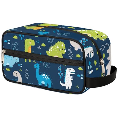 HUXINO Kinder-Kulturbeutel für Jungen und Mädchen, niedliches Tier-Dinosaurier-Reise-Kulturbeutel, kleiner Make-up-Organizer, Kosmetiktasche für Damen, Reise-Toilettenartikel mit Griff HUXINO Kinder-Kulturbeutel für Jungen und Mädchen, niedliches Tier-Dinosaurier-Reise-Kulturbeutel, kleiner Make-up-Organizer, Kosmetiktasche für Damen, Reise-Toilettenartikel mit Griff von HUXINO