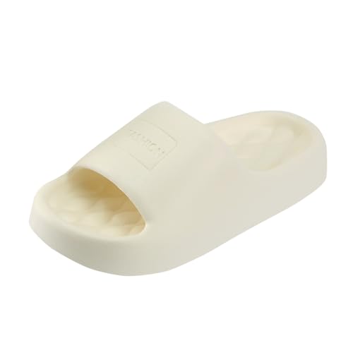 HUyydza Damen Cozy Slides - Schlappen Damen OrthopäDische Hausschuhe Keilabsatz und Clip-Zehe mit Weiches Fußbett Damen Leder Comfort für drinnen und draußen von HUyydza