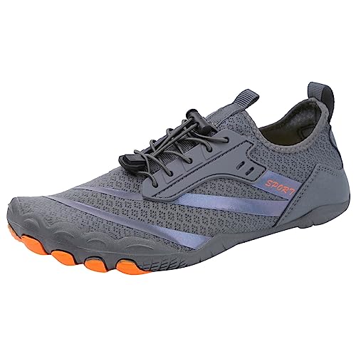 HUyydza Orthoback Schuhe - Herren Wanderschuhe Anti-Rutsch Laufschuhe Breite Füße Plateau Turnschuhe Schnürsenkel Einfarbig Freizeit-Schuhe Mom Schuhe Joggingschuhe Walkingschuhe von HUyydza