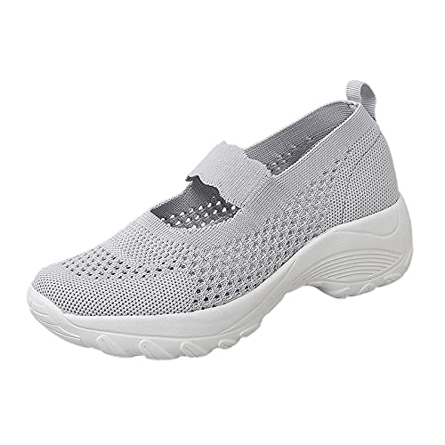 Herren Damen Sportschuhe - Air Cushion Slip On Sneakers Luftpolster Turnschuhe Ergonomischer Schmerzlinderungs Dicke Sohle Frauen Schuhe rutschfest Turnschuhe Joggingschuhe Walkingschuhe von HUyydza