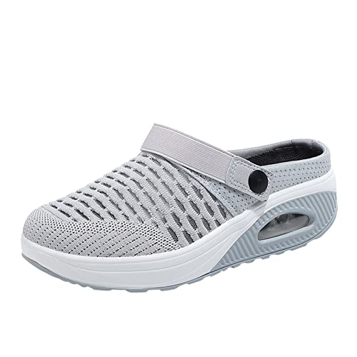 Herren Damen Sportschuhe - Air Cushion Slip On Sneakers Shock Absorbing Laufschuhe mit Einlegesohle Hausschuhe Dicke Sohle Frauen Schuhe Mom Schuhe Arthritis Orthopädische Schuhe von HUyydza