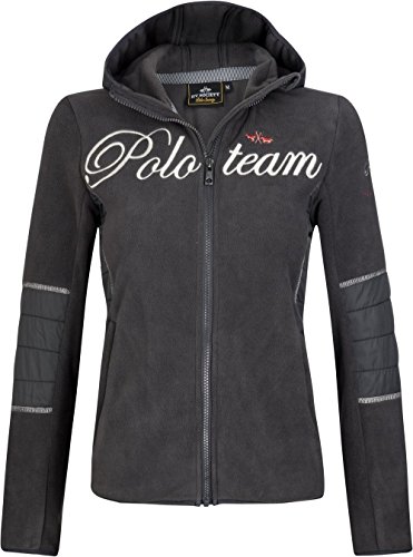 HV Polo Bloc Fleecejacke mit Kapuze Damen-Jacke (L, graphite) von HV Polo