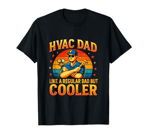 HVAC Dad But Cooler Herren Lustiger HVAC Techniker Vater T-Shirt von HVAC Technician AC Repairman Tech Apparel Co.