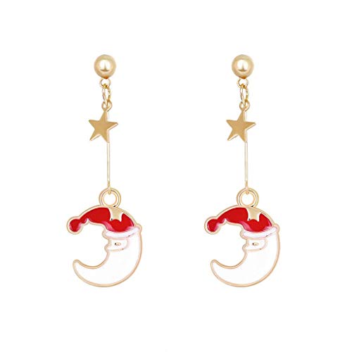 1 Paar schöner Weihnachtsstil Ohrringe Mode Hangle Ohr Studie Weihnachtsbaumohrringe Santa Rentiere für Frauen Mädchen Schmuck Geschenk von HVBIHRJIP