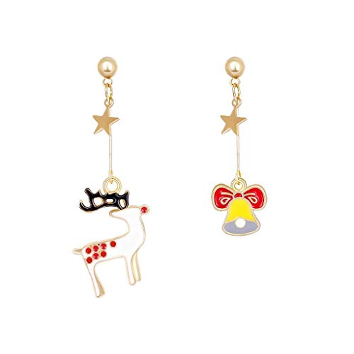 1 Paar schöner Weihnachtsstil Ohrringe Mode Hangle Ohr Studie Weihnachtsbaumohrringe Santa Rentiere für Frauen Mädchen Schmuck Geschenk von HVBIHRJIP