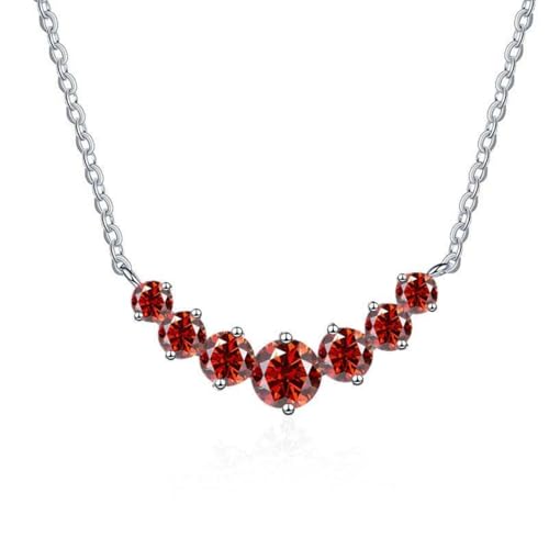 Accessoires Einfach 2,8 Moissanit Halskette für Frauen rund geschnitten D Farb Labor Erzeugt Diamond Anhänger Halsketten perfekt für tägliche Verschleißpartys Hochzeit von HVBIHRJIP