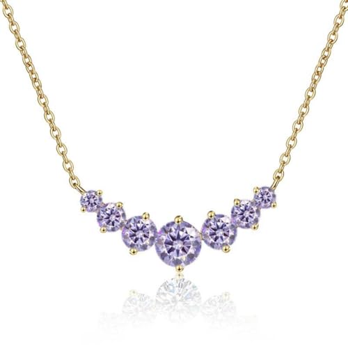 Accessoires Einfach 2.8ct Moissanit Halskette für Frauen rund geschnitten D Farb Labor Erzeugt Diamond Anhänger Halsketten perfekt für tägliche Verschleißpartys Hochzeit von HVBIHRJIP