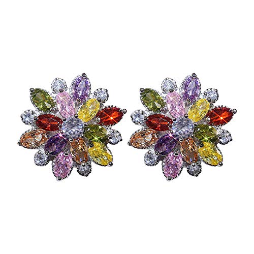 Damen elegante Kristallblumen Ohrringe Steinblumenohrringe für Mädchen Ohren Hunderter Modetrend für Frauen Mädchen Valentinstag Urlaub Party Geschenk von HVBIHRJIP