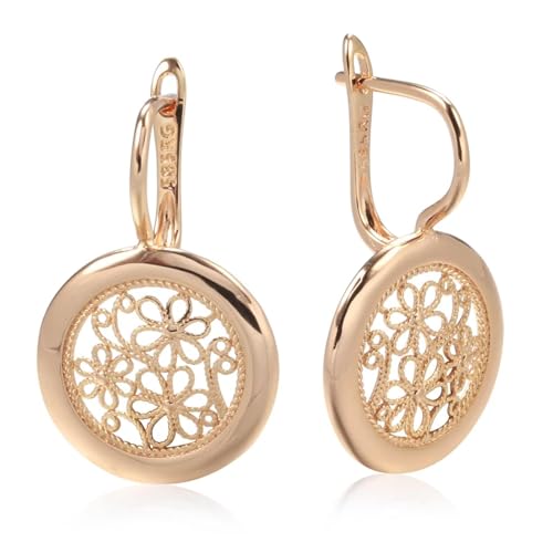 Earrings Stud Wen Personality Geetric Round Hollow Flower Wen'S Fashion Party Trendy von HVBIHRJIP