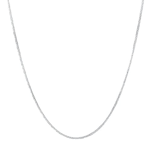 HVBIHRJIP 16-30 Zoll dünne echte 2-mm-Seitenkette Halskette Frauen 40-75 cm Schmuckkollegen Collier Collier von HVBIHRJIP