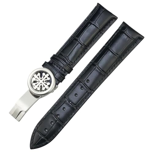 HVBIHRJIP 19mm 20 mm 21 mm 22 mm echtes Leder Uhrengurt ， für Aquanaut PP 5167A Cowhide Watchband Butterfly Schnalle von HVBIHRJIP