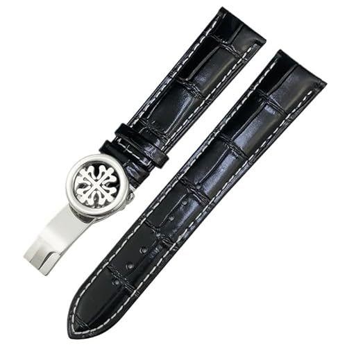 HVBIHRJIP 19mm 20 mm 21 mm 22 mm echtes Leder Uhrengurt ， für Aquanaut PP 5167A Cowhide Watchband Butterfly Schnalle von HVBIHRJIP