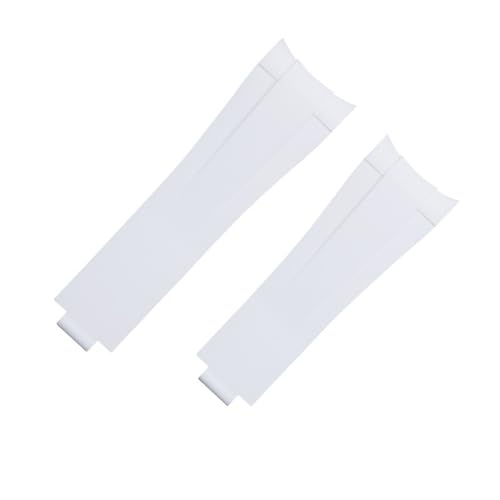 HVBIHRJIP 20 mm gebogene Ende Fluororubber Uhrenbänder für GMT Naturkautschuk verlängert Uhrengurt Gleitschnalle von HVBIHRJIP