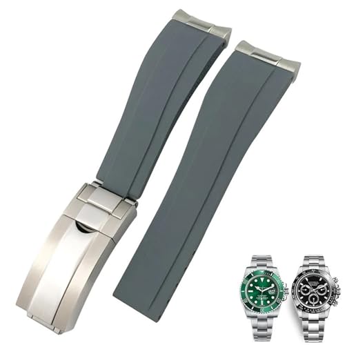HVBIHRJIP 20mm 21mm Gummi -Silikon -Uhrenbänder für U -Boot -Yacht -Master Oysterflex Daytona Watchband -Gurt von HVBIHRJIP