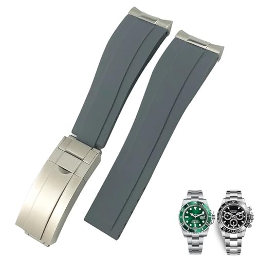 HVBIHRJIP 20mm 21mm Gummi -Silikon -Uhrenbänder für U -Boot -Yacht -Master Oysterflex Daytona Watchband -Gurt von HVBIHRJIP