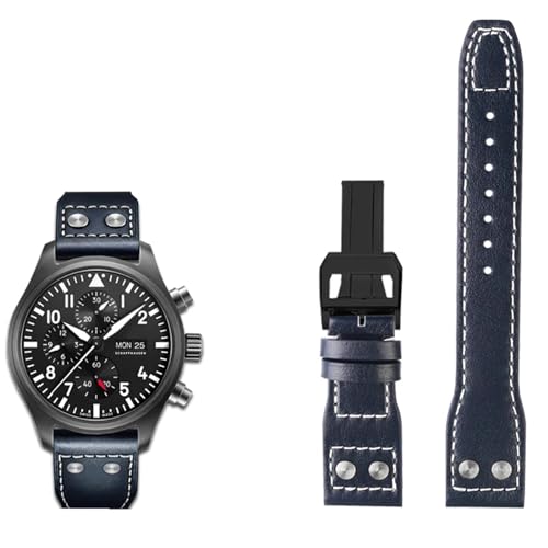 HVBIHRJIP 21mm 22mm echtes Leder -Uhrenband für IWC Big Pilot Flammenwerfer Little Prince Mark Gurt Willow Nagelarmband HVBIHRJIP 21mm 22mm echtes Leder -Uhrenband für IWC Big Pilot Flammenwerfer Little Prince Mark Gurt Willow Nagelarmband von HVBIHRJIP