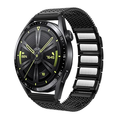 HVBIHRJIP 22mm Magnetband für Uhr GT 4 3 Pro 46mm 2e Ultimate Edelstahlarmband für Ausrüstung S3 45 mm Milanese Gurt Wachbands von HVBIHRJIP