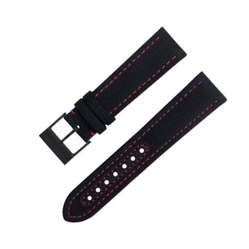 HVBIHRJIP 22mm weiches Nylon Uhrband für Gurt Avenger Navitimer Chronomat Superocean 44mm Wimping Band Schwarz Blau Grün von HVBIHRJIP