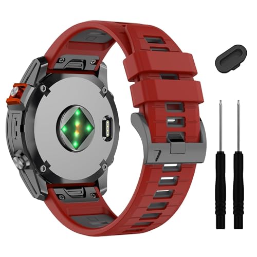 HVBIHRJIP 26mm Fenix ​​7x 6x Pro 5x Plus Quickfit Uhrenband, weicher Silikongurt ， für Enduro 2/Abfahrtsabschnitt von HVBIHRJIP