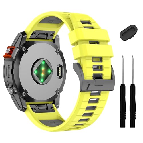HVBIHRJIP 26mm Fenix ​​7x 6x Pro 5x Plus Quickfit Uhrenband, weicher Silikongurt ， für Enduro 2/Abfahrtsabschnitt von HVBIHRJIP