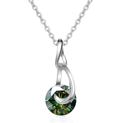 HVBIHRJIP Accessoires 2 d Farbe Blau rosa gelb Moissanit Anhänger Halsketten für Frauen Wassertropfen Halskette für Frauen - Geburtstag des Valentinstags von HVBIHRJIP