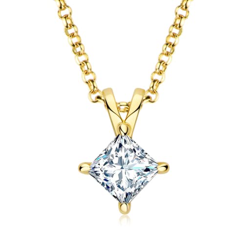 HVBIHRJIP Accessoires Prinzessin Moissanite Halskette für Frauen, Modepersönlichkeit täglich Anhänger Halskette für Frauen feiner Schmuck von HVBIHRJIP