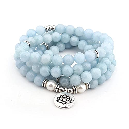 HVBIHRJIP Frauen Männer Armbänder 108 Mala Perlen Natursteine Armband Halskette Natural Wrap von HVBIHRJIP