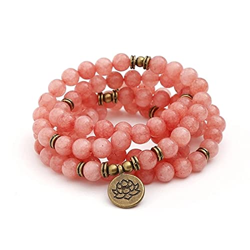 HVBIHRJIP Frauen Männer Armbänder 108 Mala Perlen Natursteine Armband Halskette Natural Wrap von HVBIHRJIP
