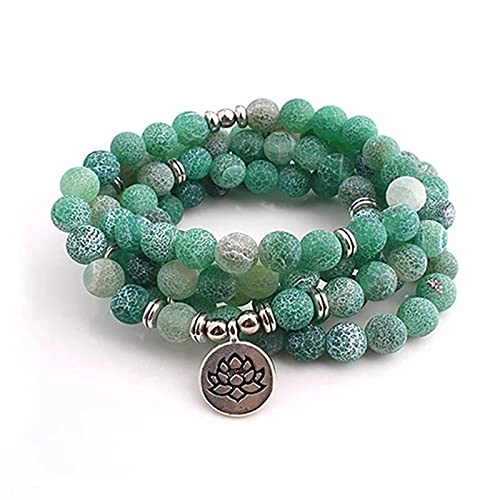 HVBIHRJIP Frauen Männer Armbänder 108 Mala Perlen Natursteine Armband Halskette Natural Wrap von HVBIHRJIP