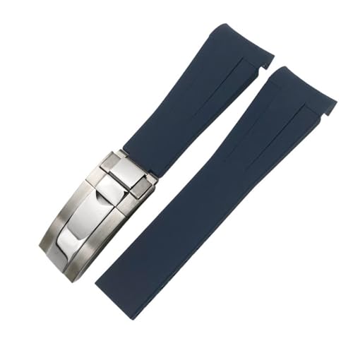 HVBIHRJIP Gebogenes Ende Gummi -Uhrband 20mm 21 mm 22 mm für GMT Datejust Explorer 2 Silikonuhrgurt von HVBIHRJIP
