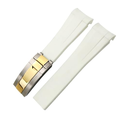 HVBIHRJIP Gebogenes Ende Gummi -Uhrband 20mm 21 mm 22 mm für GMT Datejust Explorer 2 Silikonuhrgurt von HVBIHRJIP