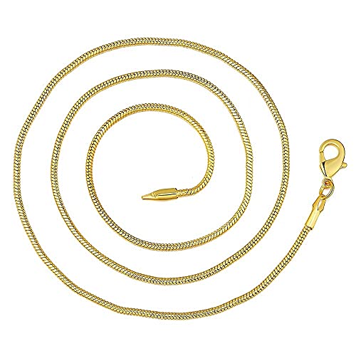 HVBIHRJIP Halskette Frauen, Schmuckschlangenkette 2mm Halskette 16 18 20 22 24 28 28 30 " von HVBIHRJIP