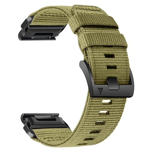 HVBIHRJIP Nylon -Uhrenbänder für Fenix ​​7x/6x/5x/Enduro 2, Schnellanpassung 26 mm einstellbar gewebter Nylon -Sportgelenksgurt mit Edelstahlverschluss für Tactix 7 Pro von HVBIHRJIP