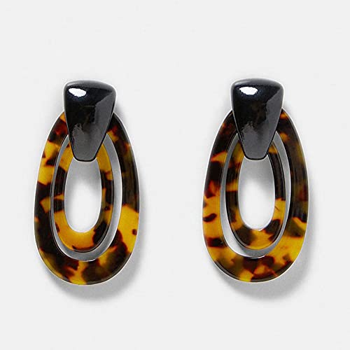 Harzohrringe für Damen Mode Hochzeit Schmuck Boho Stil eleganter glänzender Acrylpersonalisierte Ohrringe Weihnachten von HVBIHRJIP