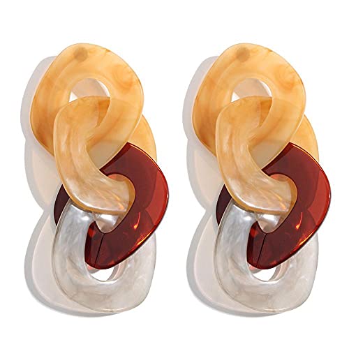 Harzohrringe für Damen Mode Hochzeit Schmuck Boho Stil eleganter glänzender Acrylpersonalisierte Ohrringe Weihnachten von HVBIHRJIP