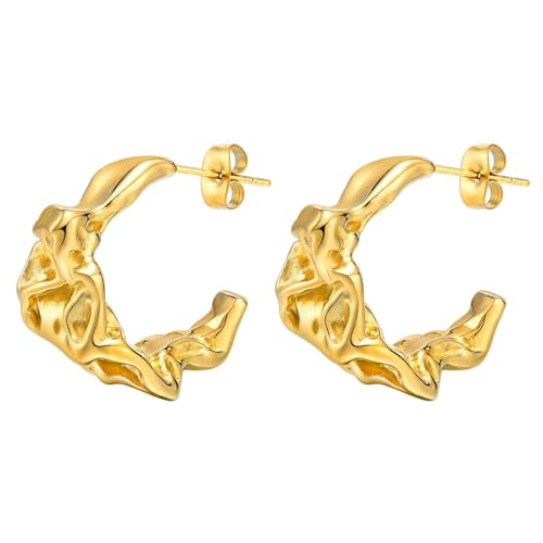 Ohrringe Bolzen Ohrringe Frauen Hoop Ohrring für Frauen C Form Geometrische einfache Hochzeit Boho Party von HVBIHRJIP