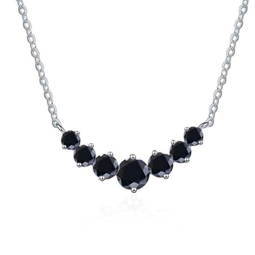 Schmuck s Einfach 2,8 Moissanit Halskette für Frauen rund geschnitten D Farb Labor Erzeugt Diamond Anhänger Halsketten Perfekt für tägliche Kleidung Feiern Hochzeit von HVBIHRJIP