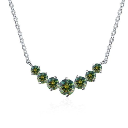 Schmuck s Einfach 2,8 Moissanit Halskette für Frauen rund geschnitten D Farb Labor Erzeugt Diamond Anhänger Halsketten Perfekt für tägliche Kleidung Feiern Hochzeit von HVBIHRJIP