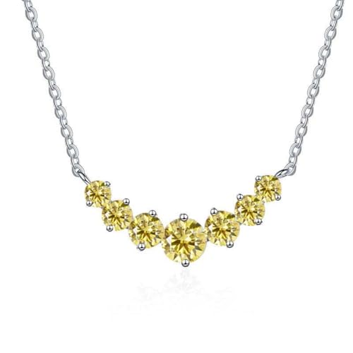 Schmuck s Einfach 2,8 Moissanit Halskette für Frauen rund geschnitten D Farb Labor Erzeugt Diamond Anhänger Halsketten Perfekt für tägliche Kleidung Feiern Hochzeit von HVBIHRJIP
